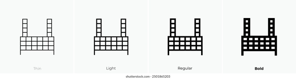 net icon. Thin, Light Regular And Bold style design isolated on white background