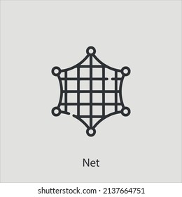 net  icon vector icon.Editable stroke.linear style sign for use web design and mobile apps,logo.Symbol illustration.Pixel vector graphics - Vector