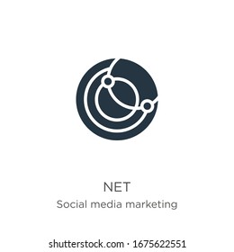 Net icon vector. Trendy flat net icon from social media marketing collection isolated on white background. Vector illustration can be used for web and mobile graphic design, logo, eps10