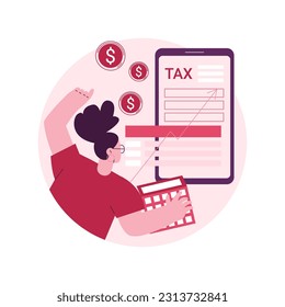 Net income calculating abstract concept vector illustration. Salary calculation, net income formula, take home pay, corporate accounting, calculating earnings, profit estimation abstract metaphor.