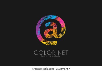 Net logo design. Color net logo. Web logo design. Creative logo.