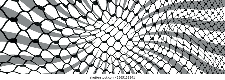 Net pattern. Rope net vector silhouette. Soccer, football, volleyball, tennis and tennis net pattern.