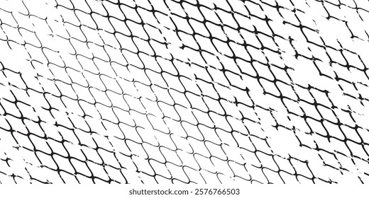 Net pattern. Rope net vector silhouette. Soccer, football, volleyball, tennis and tennis net pattern. vektor