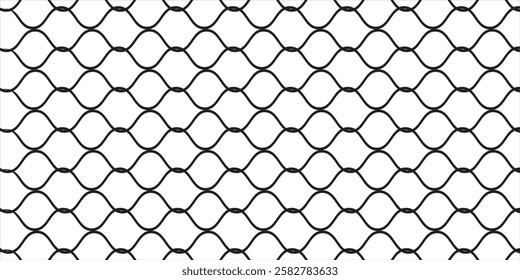 Net pattern. Rope net vector silhouette. Soccer, volleyball, tennis and tennis net pattern.