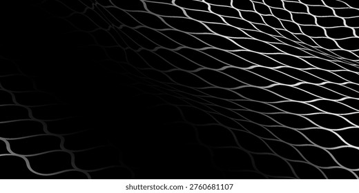 Net pattern. Rope net vector silhouette. Soccer, football, volleyball, tennis and tennis net pattern. Fisherman hunting net rope texture or pattern.	
