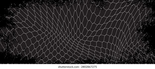 Net pattern. Rope net vector silhouette. Soccer, football, volleyball, tennis and tennis net pattern. Fisherman hunting net rope texture or pattern.