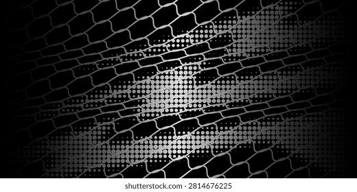 Net pattern. Rope net vector silhouette. Soccer, football, volleyball, tennis and tennis net pattern. Fisherman hunting net rope texture or pattern.	
