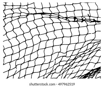 Net Pattern. Rope Net Vector Silhouette. Soccer, Football, Volleyball, Tennis And Tennis Net Pattern. Fisherman Hunting Net Rope Texture / Pattern.