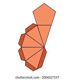 the net of a pentagonal pyramid