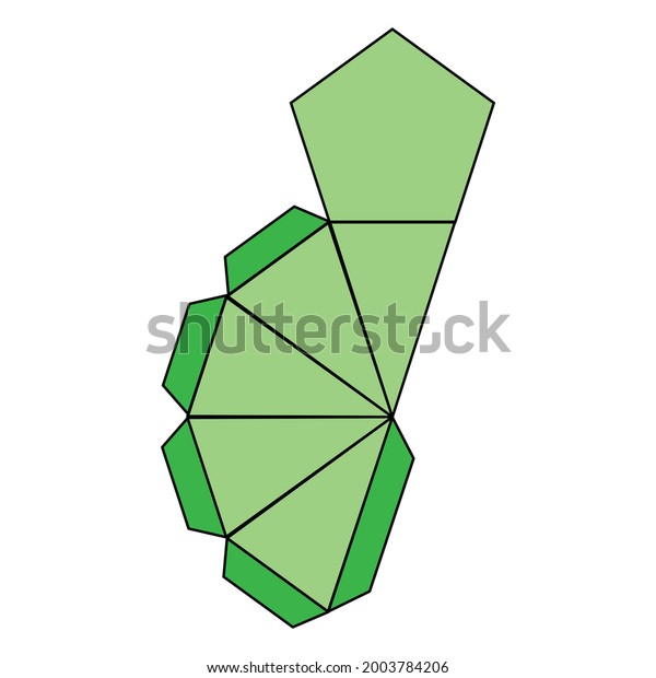 Net Pentagonal Pyramid Stock Vector (Royalty Free) 2003784206 ...