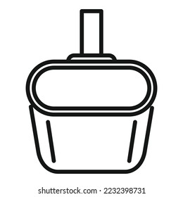 Net pool icon outline vector. Cleaning swimming. Repair service