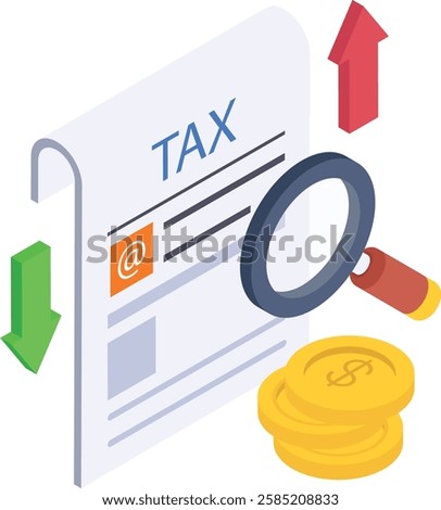 Net Profit and Loss Statement isometric Concept, income and expense statement vector color icon design, business corporation symbol, Joint partnerships Sign, Sales Marketing management illustration