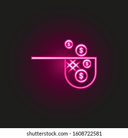 Net profit neon style icon. Simple thin line, outline vector of finance icons for ui and ux, website or mobile application