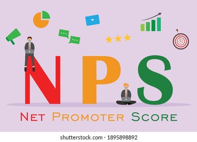 Net Promoter Score NPS 2D flat vector concept for banner, website, illustration, landing page, flyer, etc