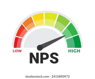 Net Promoter Score NPS Measurement Tool Vector Illustration with Customer Loyalty and Satisfaction Range