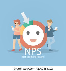 Net Promoter Score,NPS,market tools survey research metric,question respond to rate the likelihood that they would recommend a company, product,service,Customers rating satisfaction,Vector.