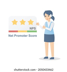 net promoter score,NPS,marketing business concept,Customers are rating their satisfaction with your product or service,Vector illustration.