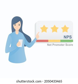 net promoter score,NPS,marketing business concept,Customers are rating their satisfaction with your product or service,Vector illustration.