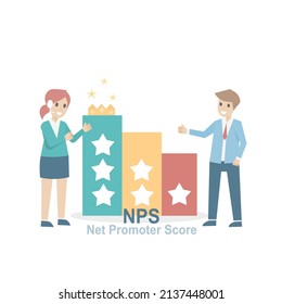 Net promoter score,NPS,marketing business concept,Customers are rating their satisfaction with your product or service,Vector illustration.