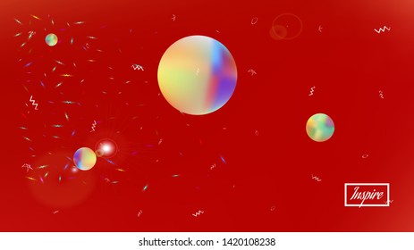 Net space fantasy. Background texture, blend. Plain colorific illustration idea. Red colored. A lot of stars art background picture. Colorful new space art.