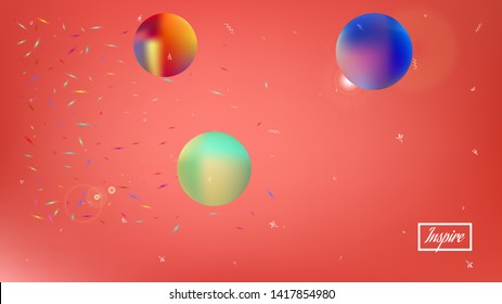 Net space fantasy. Ordinary colorific illustration design. Background texture, blur. Coral colored. Funny cosmos background. Colorful  funny cosmos bacground.