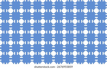 net table vintage light Blauer rechteckiger Block in quadratischem Kreuzgitter nahtlos Muster-Design für Stoffdruck, Vintage-Muster