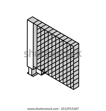 net tennis accessory isometric icon vector. net tennis accessory sign. isolated symbol illustration