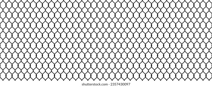 Net texture for fishing mesh. Seamless pattern for sportswear or football gates, volleyball net, basketball hoop, hockey, athletics. Abstract net background for sport. Vector mesh