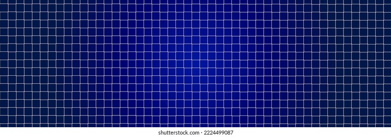 Net texture pattern on blue gradient background. Net texture pattern for backdrop and wallpaper. Realistic net pattern with white squares. Geometric background, vector illustration