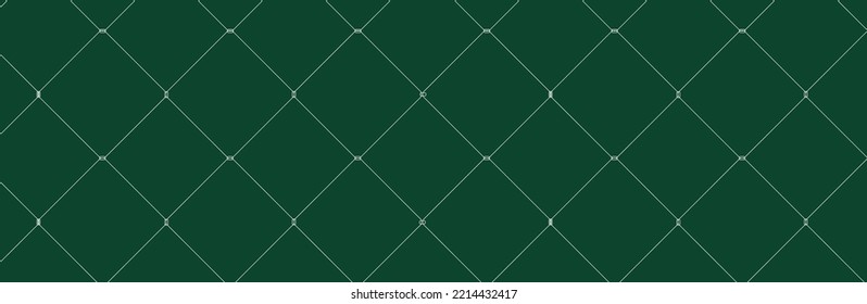 Net texture pattern on green background. Net texture pattern for backdrop and wallpaper. Realistic net pattern with black squares. Geometric background, vector illustration