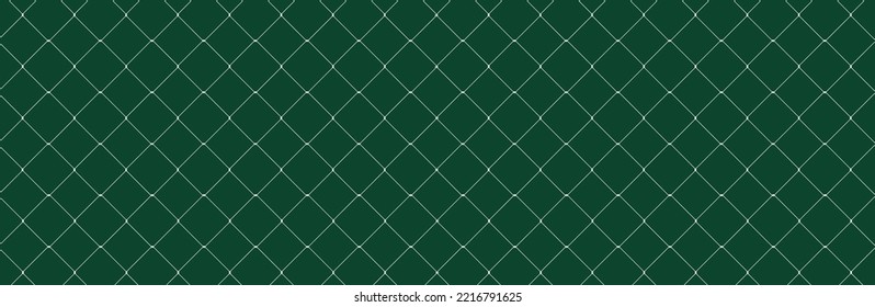 Net texture pattern on green background. Net texture pattern for backdrop and wallpaper. Realistic net pattern with black squares. Geometric background, vector illustration