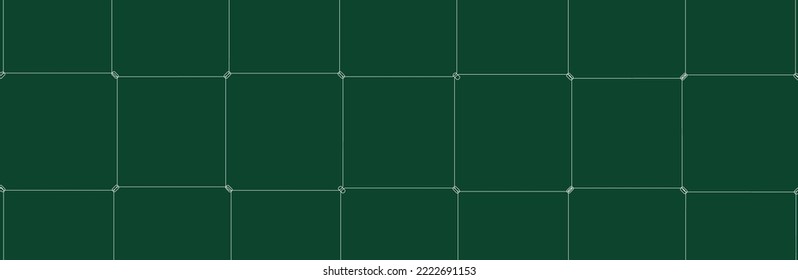 Net texture pattern on green background. Net texture pattern for backdrop and wallpaper. Realistic net pattern with black squares. Geometric background, vector illustration