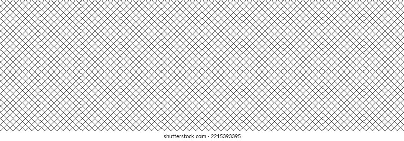 Net texture pattern on white background. Net texture pattern for backdrop and wallpaper. Realistic net pattern with black squares. Geometric background, vector illustration