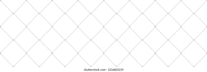 Net texture pattern on white background. Net texture pattern for backdrop and wallpaper. Realistic net pattern with black squares. Geometric background, vector illustration