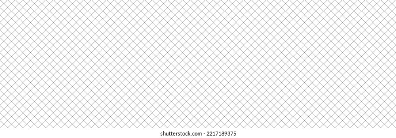 Net texture pattern on white background. Net texture pattern for backdrop and wallpaper. Realistic net pattern with black squares. Geometric background, vector illustration