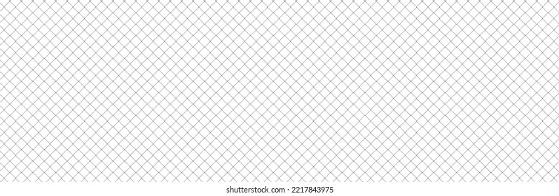 Net texture pattern on white background. Net texture pattern for backdrop and wallpaper. Realistic net pattern with black squares. Geometric background, vector illustration