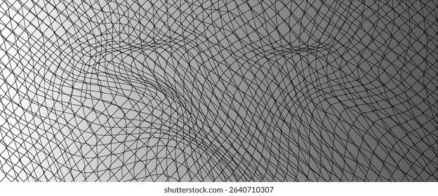 Net texture pattern on white background. Net texture pattern for backdrop and wallpaper. Realistic net pattern with black squares