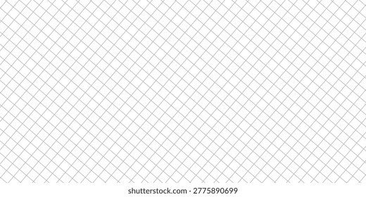 Net texture pattern on white background. Net texture pattern for backdrop and wallpaper. Realistic net pattern with black squares. Geometric background
