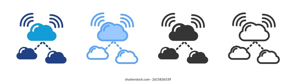 Net Working icon set multiple style collection