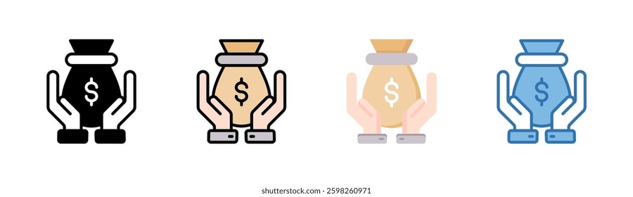 Net Worth Icon Element For Design