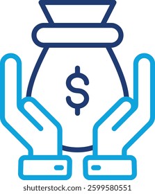 Net Worth Icon Element For Design