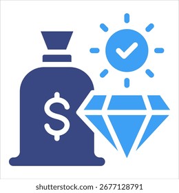 Net Worth Icon Element For Design