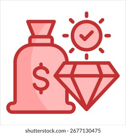 Net Worth Icon Element For Design