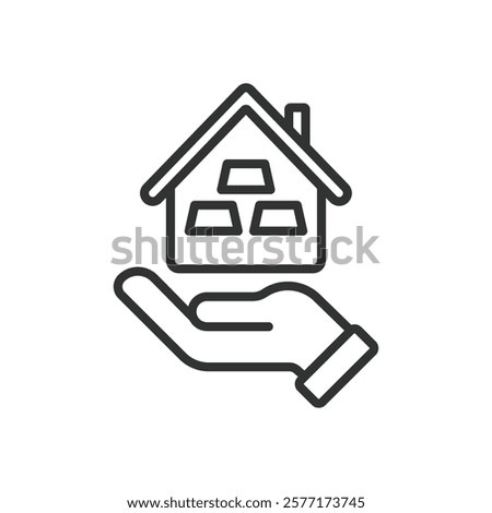 Net worth, icon in line design. Net worth, wealth, financial assets, liabilities, personal finance, equity, assets on white background vector. Net worth editable stroke icon