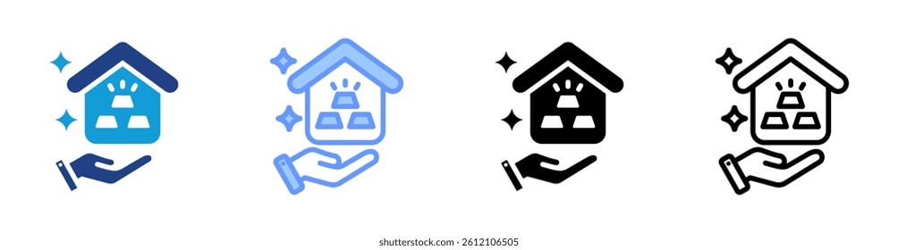 Net Worth icon set multiple style collection