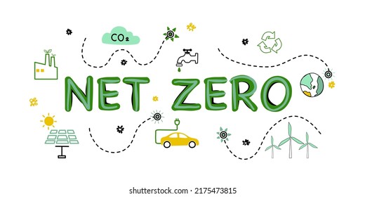 Net Zero Carbon Neutral Concept Net Stock Vector (Royalty Free ...