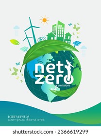 Net zero and carbon neutral concept.