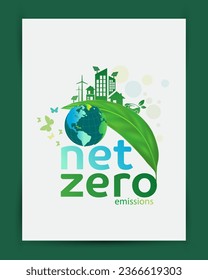 Net zero and carbon neutral concept.