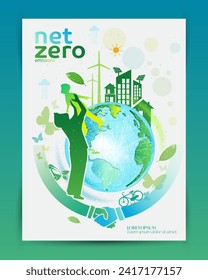 Net zero and carbon neutral concept.