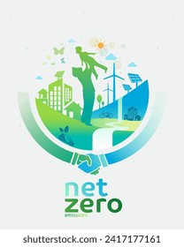 Net zero and carbon neutral concept.